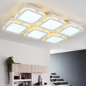 Naują LED akrilo stačiakampio ir kvadrato lubų kambarį restoranas-ultra plonas apšvietimas