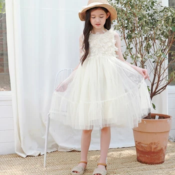 Naujų 2020 m. Mergaičių Vasaros Suknelė Mados Akių Kratinys Vaikai Princesė Suknelės Vaikams Suknelė Elegantiškas Šalis Aukštos Kokybės, #0018