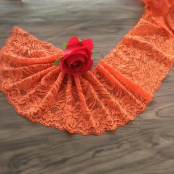 Nemokamas pristatymas 2M/daug 15cm pločio išskirtinį oranžinis ruožas siuvinėjimo nėrinių reikmenys, drabužiai sijonas dekoratyviniai nėriniai Z1474