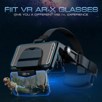 Nešiojamų 4.7-6.3 colių Mobiliojo Telefono VR Akiniai, Dėžutė Filmą 3D Akiniai laisvų Rankų įranga Šalmas