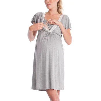 Nėštumo&motinystės Pižama Sleepwear Slaugos Nėščia Pižama Krūtimi Pižamą Elegantiškas Motinystės Slaugos Drabužius Suknelė