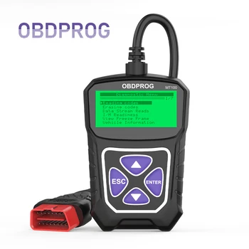 OBDPROG MT100 OBD2 Skaneris Profesionalus Auto OBD 2 Scanner Variklio Analizatorius Multi-Kalbos Kodas Reader Automobilių Diagnostikos Įrankiai