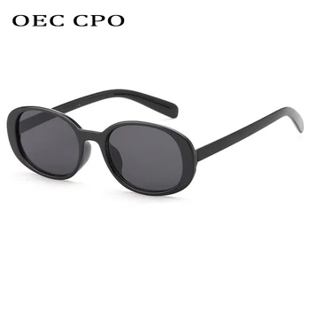 OEC CPO Mažas Rėmo Akiniai nuo saulės Moterims Atspalvių Ovalo formos akiniai ponios Vintage Mados Saulės Akiniai Vyrams UV400 Oculos De Sol O617