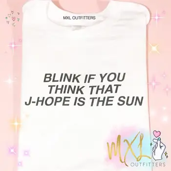 OKOUFEN KPOP BLINK JEIGU JŪS J-Tikiuosi, kad yra Saulė, T-Shirt Streetwear Mados Komplektus Laiškas Spausdinti Viršūnes Tees Tumblr Hipster Marškinėliai