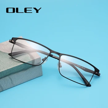 OLEY aikštėje klasikinis titano lydinio optinių akinių mados office recepto akinius Trumparegystė toliaregystė presbyopia progressive
