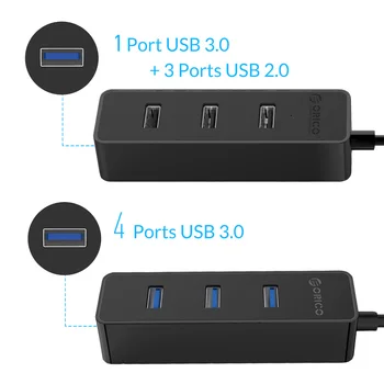 ORICO W5PH4 Naujų Atnaujinti Balta Nešiojamų 4 Port USB 3.0/USB 2.0 HUB Nešiojamas/Ultrabook su VL812 Chipset-Balta