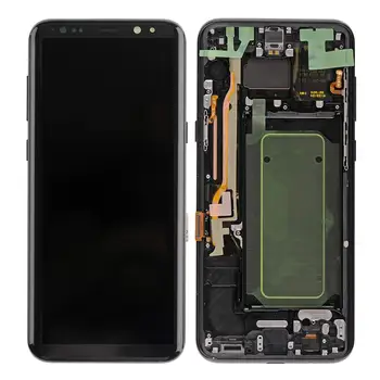 ORIGINALUS AMOLED S8Plus LCD SAMSUNG Galaxy Ekranas S8+ Plius G955U G955F Jutiklinis Ekranas skaitmeninis keitiklis Su Dead Spot Taškas taškas