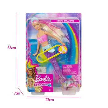 Originalias Barbie Prekės Undinė Lėlės Funkcija Rainbow Šviesos Lėlės Mergaitės Žaislai Chilren Gimtadienio Dovana Dovana Boneca