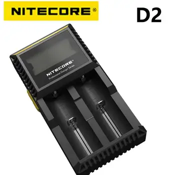 Originalus Nitecore D2 Digicharger Baterijos Kroviklis LCD Ekranas Nitecore Įkroviklio 26650 18650 18350 16340 14500 10440