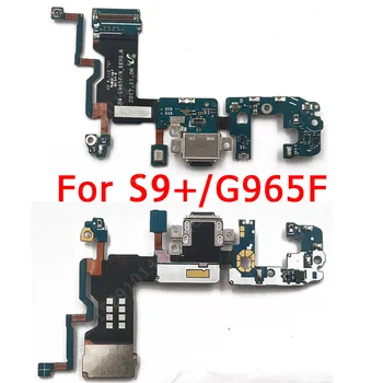 Originalus USB Mokestis Valdybos Samsung Galaxy S9 Plus Kraunama Uosto G965F PCB Jungtis, Flex Kabelis Pakeitimo Atsarginės Dalys