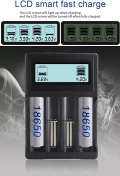 PALO 3.7 V 18650 Įkroviklis Li-ion baterija USB nepriklausomas krovimo nešiojamųjų elektroninių cigarečių 18350 16340 14500 baterijos kroviklis