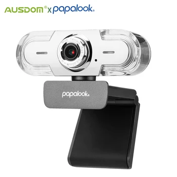 PAPALOOK 1080P Kamera PA452 PRO Full HD 30FPS Rankinis Fokusavimas 4MP Mini USB Web Kamera Su Mikrofonu ir Trikojis PC Kameros Nešiojamas
