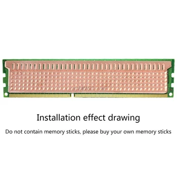 PC RAM Vėsinimo Atveju Vario Kompiuterio Darbalaukio Atminties Heatsink Šilumos Kriaukle Izoliacinės Aušintuvo DDR/DDR2/DDR3/DDR4/ECC
