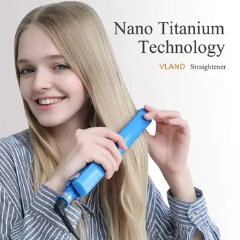 PRO Nano Titano Styler tiesinimo priemonė Lygintuvai Gryno Titano ir padengti Plokštės Butas Geležies Plaukų Tiesinimo Šepečiu Plaukų Formavimo Mašina
