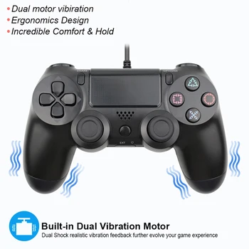PS4 Valdytojas Bluetooth Dvigubos Vibracijos Shockable Gamepad Belaidžio Kreiptuku PS4 Žaidimų Grupinio Controle 