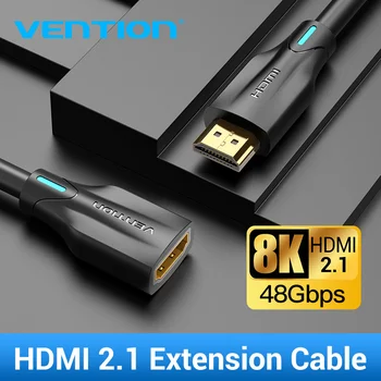 Paj HDMI 2.1 ilgiklis 8K 48Gbps HDMI Vyrų ir Moterų Kabelis, HDTV Nintend Jungiklis PS4/3 HDMI Extender 2 HDMI Extender