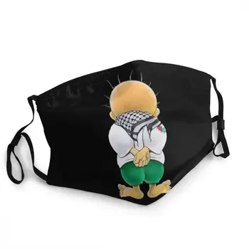 Palestina Handala Nacionaliniu Simboliu Kaukė Dulkėms Daugkartinio Naudojimo Animacinių Filmų Palestinos Pasididžiavimas Veido Kaukė Unisex Respiratorius Burną, Mufelinė