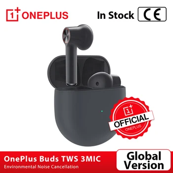 Pasaulinė Versija OnePlus Pumpurai TWS OnePlus Oficiali Parduotuvė Belaidės Ausinės 3Mic Aplinkos Triukšmo slopinimas OnePlus 8T Nord