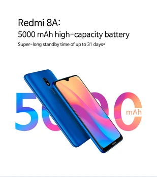Pasaulio ROM Xiaomi Redmi 8A 8 4GB 64GB Mobiliojo Telefono Snapdragon 439 Octa Core 6.22