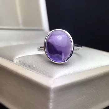 Paslaptingas violetinė, prabangus ir gražus, paprastas, 925 sidabras, natūralūs ametistas moteris žiedas, kaina yra tinkama