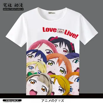 Patinka Gyventi! Yazawa Niko, Nin, Hoshizora Kotori Minami marškinėliai trumpomis Rankovėmis Anime Periferinių 2D Pasaulio Drabužiai anime marškinėliai Vyrams, Moterims