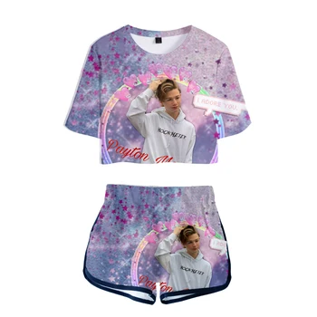 Payton moormeier 3D Pop Vasaros Minkštas Šortai Ir marškinėliai Mados Moterims Dviejų dalių Rinkiniai Cool Spausdinti Pasėlių Viršuje Drabužiai