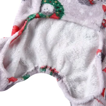 Pet Kalėdų Komplektai, Animacinių filmų Modelis Minkštos Vilnos 4-turkiškas Pižama Kostiumas Mažoms ir Vidutinėms Šuo, Katė Šaltas Oras Jumpsuit Megztinis
