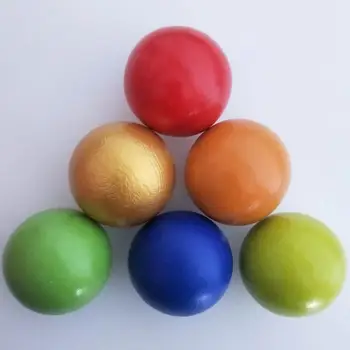 Ping natūralios spalvos 30mm tapybos medinių kamuolys, ne balinimo medienos granulės su skaidraus lako didmeninės