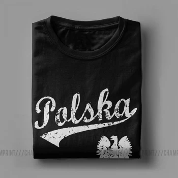 Polska Sport Stiliaus Marškinėliai Vyrams Lenkija Lenkijos Husaria Varšuva Naujovė Medvilnės Tees O Kaklo Trumpomis Rankovėmis T Marškiniai Plius Dydis Viršūnės