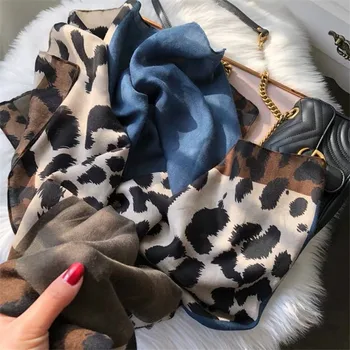 Ponios Naujas Mados Leopard Kratinys Viskozė Skara Skara Rudens Žiemos Duslintuvo Lankelis Foulard Sjaal Wrap Hijab Snood