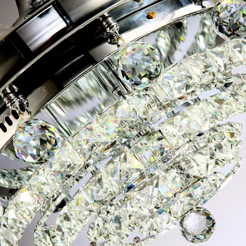Prabanga Kristalų LED Lubų Ventiliatoriai Krištolo Šviesa, Valgomasis, svetainė, Ventiliatorius Droplights Šiuolaikinės Kristalų Lubų Ventiliatoriai Žibintai