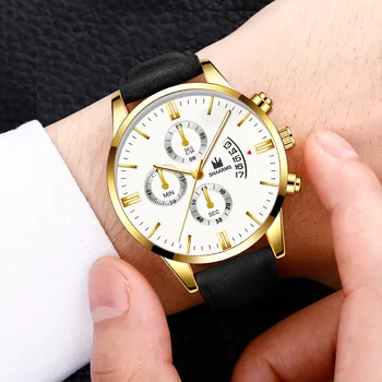 Prabangūs vyriški Laikrodžiai Kvarcinis Laikrodis Klasikinis Atsitiktinis Paprasta Verslo reloj hombre Žiūrėti Vyrų Verslo relogio masculino