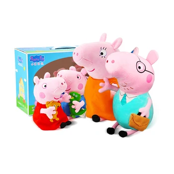 Prekės Originalios Peppa Pig 4Pcs/Set 8Pcs/Set George Šeimos Draugas, Animacinių filmų Įdaryti Pliušinis Lėlės, Žaislai Vaikams Kalėdų dovana