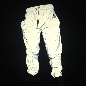 Prekės vyriškos Kelnės 3M šviesą Atspindinčios Kelnes Liuminescencinės Hip-Hop Kelnės Atsitiktinis Sporto Naktį šviesos Poilsiu streetswear sweatpants