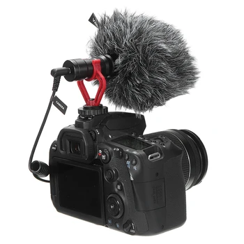 Profesionalus,-MM1 3,5 mm Mikrofono Kišenėje Vaizdo Mic su atsparus smūgiams Mount Tinka DSLR Kameros su vaizdo Magnetofonu 