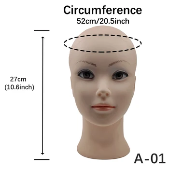 Pvc Mokymo Galva Be Plaukų Formavimo Perukas Skrybėlę Ekranas Kosmetologijos Manikin Galvos Moterų Lėlės Plikas Mokymo Vadovas