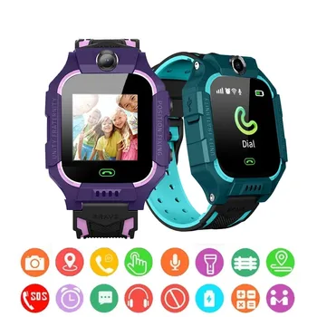 Q19 Vaikų Smart Žiūrėti SOS Vaikai Žiūrėti Telefonas atsparus Vandeniui IP67 Smartwatch Berniukų, Mergaičių Su Sim Kortele Nuotraukų, Skirtų 
