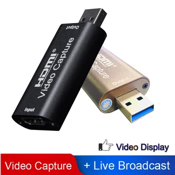 QINDIAN Video Capture Card USB3.0 2.0 HDMI Video Grabber Įrašyti Langelyje fr PS4 Žaidimas DVD vaizdo Kamera HD Kamera, Įrašo Transliacija