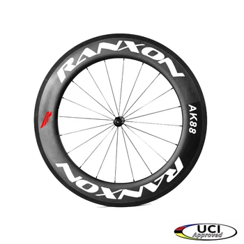 Ranxon UCI Patvirtino Kelių Bike Racing team, Dviračių aširačio J-bend Hub 88mm Gylis Profilis Vamzdinės Anglies ratų