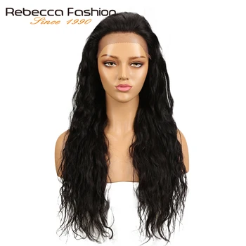 Rebecca 13x3 Nėriniai Priekiniai Žmogaus Plaukų Perukai Moterims, Brazilijos Kūno Banga Remy Human Hair Nėrinių Priekinės Perukas