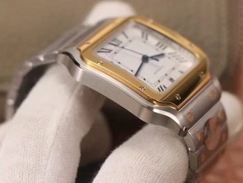 Replika Vyrų Laikrodžiai, Cartier- (vyriški Didelis) Atveju: 316 Medžiagos Rinkimo 18K Aukso Vyrų Aukščiausios kokybės Naujo Prabangaus Prekės ženklo Žiūrėti Mados