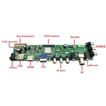 Rinkinys LP140WH8-TLA1/LP140WH8-TLC1 LED USB, VGA, TV valdyba skaitmeninis 40pin HDMI, nuotolinio 1366X768 Signalas valdytojas, DVB-T, DVB-T2 14