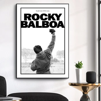Rocky Balboa 1976 Filmą Drobės Tapybos Klasikos Plakatai ir Spausdina Quadros Sienos Meno Nuotrauką Kambarį Namų Dekoro Cuadros