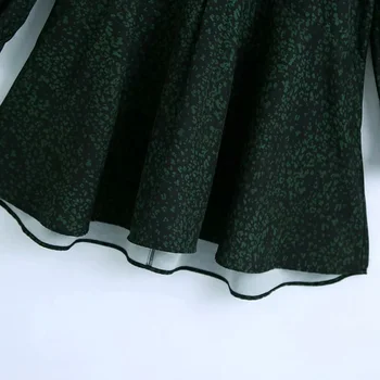 Rudenį 2020 za Moterų Suknelės Aukšto Juosmens Šalies Moteriška Suknelė ilgomis Rankovėmis Derliaus Gėlių Spausdinti Vakarą Rūbeliai Kasdieniai Drabužiai