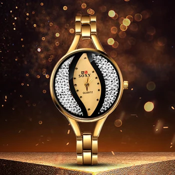 SOXY Prabanga Moterų Aukso Laikrodžiai Moterų Laikrodis, Kvarcinis Laikrodis Mados Lapų Ponios Riešo Žiūrėti reloj mujer relogio feminino 2020 m.