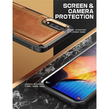 SUPCASE Samsung Galaxy A50/A30s Atveju (2019 m.) UB Royal viso Kūno Patikima Dirbtiniais Odos Padengti Atveju Su Built-in Screen Protector