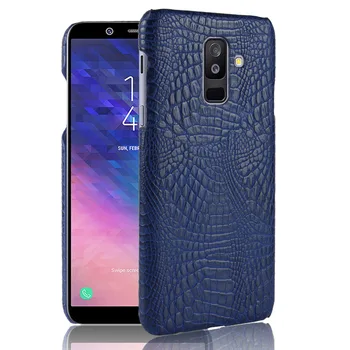Samsung Galaxy A6 Plius A605 Krokodilas Venų Bamperis Atveju SM A605S A605F A605FN A605G A605G/DS Ultra Plonas Sunku Telefono Dangtelį