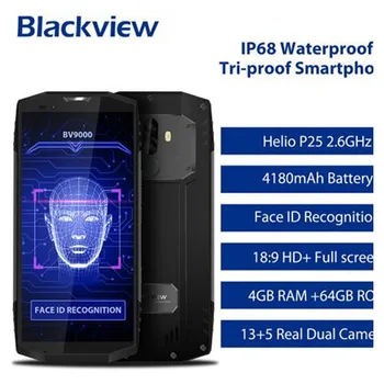 Sandėlyje! Blackview BV9000 IP68 Vandeniui 4G LTE Telefonų MTK6757 Octa Core Android 7.1 4GB+64GB Su NFC OTG Mobiliojo ryšio Telefono