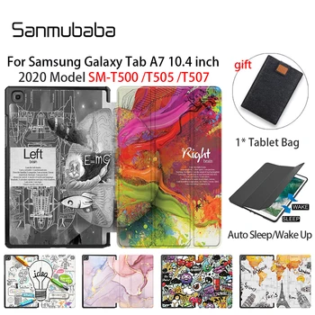 Sanmubaba 2020 Tablet Case For Samsung Galaxy Tab A7 10.4 colių SM-T500 T505 T507 PU Odos Apversti Stendas 