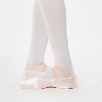 Sansha Suaugusiųjų Baleto Bateliai Rožinės spalvos Satino Padalinta Vienintelis Kvėpuojantis Profesionalių Baleto Šlepetės Mergaitėms, Moterims, Vyrams Šokių Bateliai NR. 3